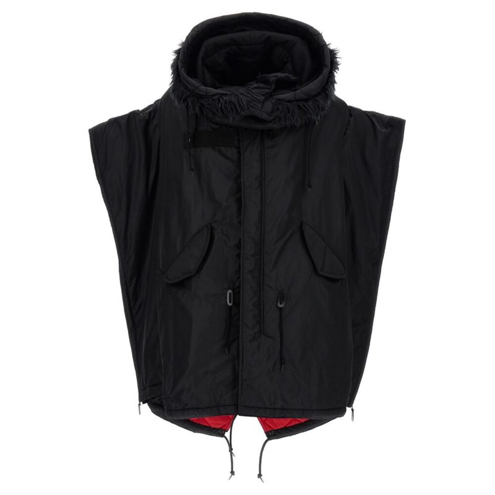 Junya Watanabe Black Nylon Full-Length Women's Jacket